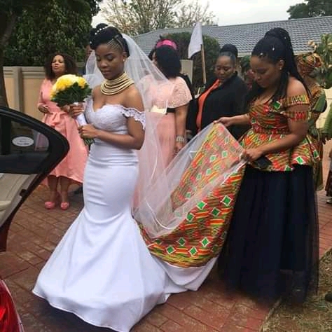 Ankara slay weeding gown